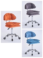Chaise de bureau pivotante réglable en hauteur, chaise de bar, chaise de caisse, chaise de manucure et de maquillage - Acier inoxydable moderne pour salon et école