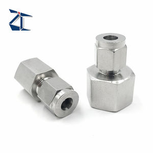 Zjp 316 Roestvrij Staal Npt Vrouwelijke Draad Dubbele Ferrule Manometer Adapter Andere Bevestigingsmiddelen - Product Image 1