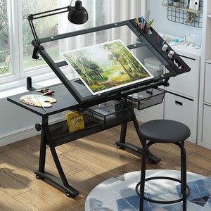 Mesa Plegable para Escritorio Escolar, Mesa de Dibujo A1 para Artistas, Mesa de Dibujo Ajustable con Cajón - Product Image 1