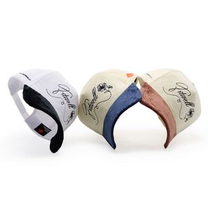 Casquettes de baseball en velours de haute qualité à 5 panneaux brodés avec logo personnalisé - Product Image 4