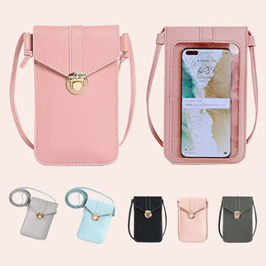 Bolsa de Teléfono Cruzada de Piel Sintética con Pantalla Táctil Personalizada para Mujer - Product Image 1