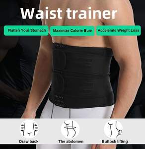 Ceinture de sudation amincissante pour hommes avec logo personnalisé, double compression et taille ajustable pour la perte de poids et la combustion des graisses abdominales - Product Image 2