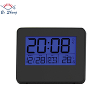 Digitales LED-Thermometer Hygrometer Funk gesteuerte Uhr für den Innen-und Außenbereich Eigenschaften Temperatur Luft feuchtigkeit Wohnen