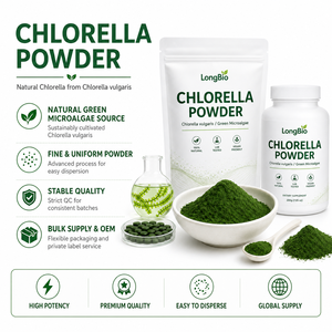 Poudre de Chlorelle en Vrac LongBio, 60% Protéines, Mur Cellulaire Boulé, Qualité Alimentaire, <span class=keywords><strong>Chlorella</strong></span> Vulgaris, Algue Verte, Fournisseur OEM Marque Privée - Product Image 3
