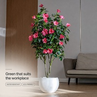 Arbre de péricinole artificiel personnalisable, fleurs roses, 160-200 cm, verdure artificielle en plastique pour la décoration de la maison, du bureau et de l'hôtel