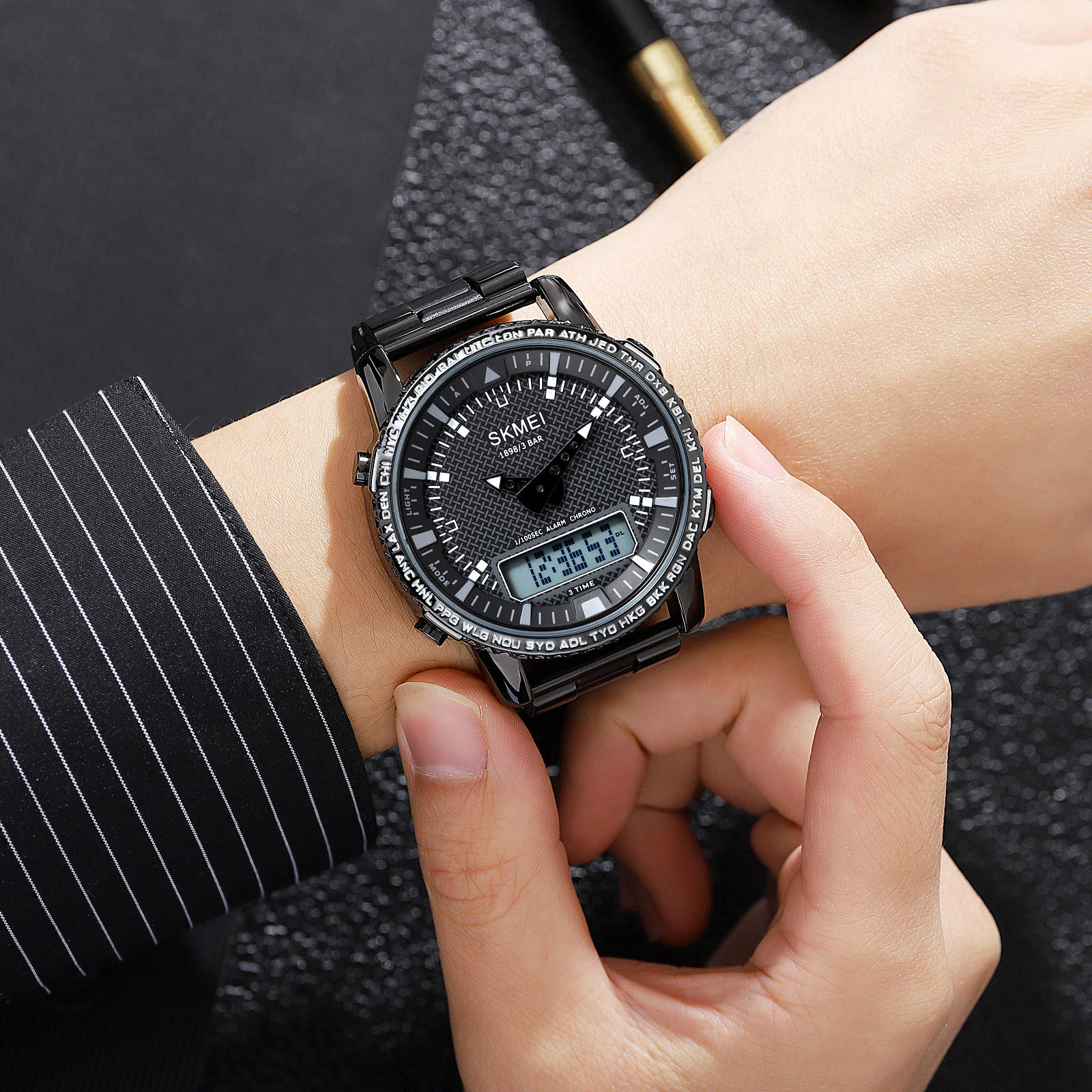 Nuovi orologi da uomo Gold Skmei 1898 migliori orologi di marca - Main Image