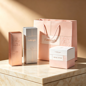 Caja de Embalaje Cosmético Personalizada con Cierre Tuck-End y Logotipo en Lámina Dorada - Bolsa de Regalo a Juego Ecológica para Marcas de Belleza al por Mayor - Product Image 1
