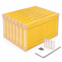 Kit de 7 cadres de ruche à flux automatique en plastique de qualité alimentaire pour apiculture