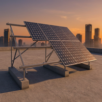 Soporte de Montaje en Suelo para Paneles Solares Fotovoltaicos de un Solo Poste, Autoreparable, de Zn-Al-Mg, Venta al Por Mayor