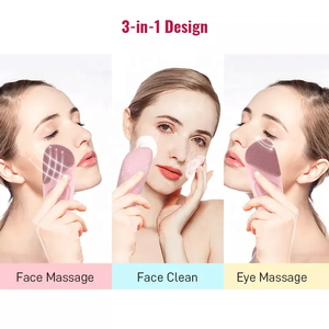 Skin Care <strong>Tools</strong> <strong>Facial</strong> 3Waterproof Electric Sonic <strong>Facial</strong> <strong>Exfoliating</strong> Cleanser Silicone <strong>Facial</strong> Cleansing Brush With Eye Massager - Product Image 5