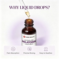Gabe Health Gouttes liquides de mélatonine 60 ml Sans alcool Absorption rapide Soutien au sommeil OEM ODM