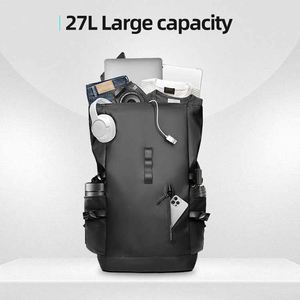 Custom Multi-Function <b>Roll</b> Top <b>Backpack</b> Lightweight Oxford Material USB Waterproof Large Travel Hiking Bag for College School - Product Image 2