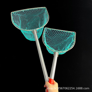 Nouvelle épuisette double cercle en acier inoxydable, ensemble complet d'extérieur, tête de filet anti-usure faite à la main, pour la pêche et la capture de crevettes, 1,8 cm - Product Image 6