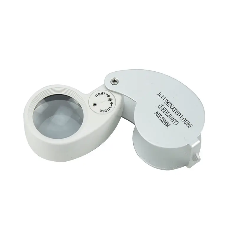 MG21011 40X 25 millimetri Pocket Illuminato A LED Gioielli Lente di Ingrandimento Per Il Giardinaggio gioielliere eye Loupe diamante lente di ingrandimento Lenti di ingrandimento