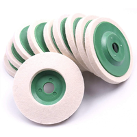 Disque de polissage en feutre de laine de dureté moyenne 100x8mm (4 ") pour meuleuse d'angle | Disque abrasif de support OEM personnalisé