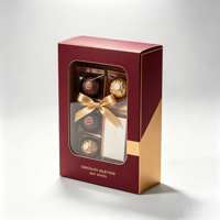 Scatola Regalo Personalizzata per Cioccolatini con Finestra, Scatola Rigida in Carta con Finestra Trasparente in PVC, Confezione di Lusso per Selezione Cioccolatini OEM ODM