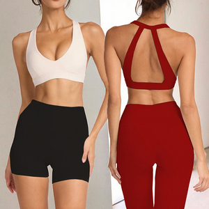 Nouveautés : Soutien-gorge de sport sexy pour femme, dos croisé, couleur unie, léger, idéal pour le yoga et les activités sportives - Product Image 3