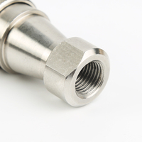 POOLKE KZF 1/4" Nouvelle vanne à clapet à double fermeture en acier inoxydable SUS304, raccord rapide hydraulique, garantie 1 an, outils de plomberie