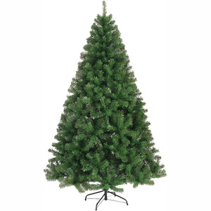 PVC Artificial Evergreen <b>Tied</b> Christmas <b>Tree</b>, Standing Indoor Decor for Mall Window, Hotel Lobby, Home & Office - Product Image 1