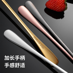 Cuillère à café en acier inoxydable en forme de patte de chat, cuillère à long manche pour mélanger le café, cuillère à dessert, cuillère à glace, style rétro de luxe - Product Image 4