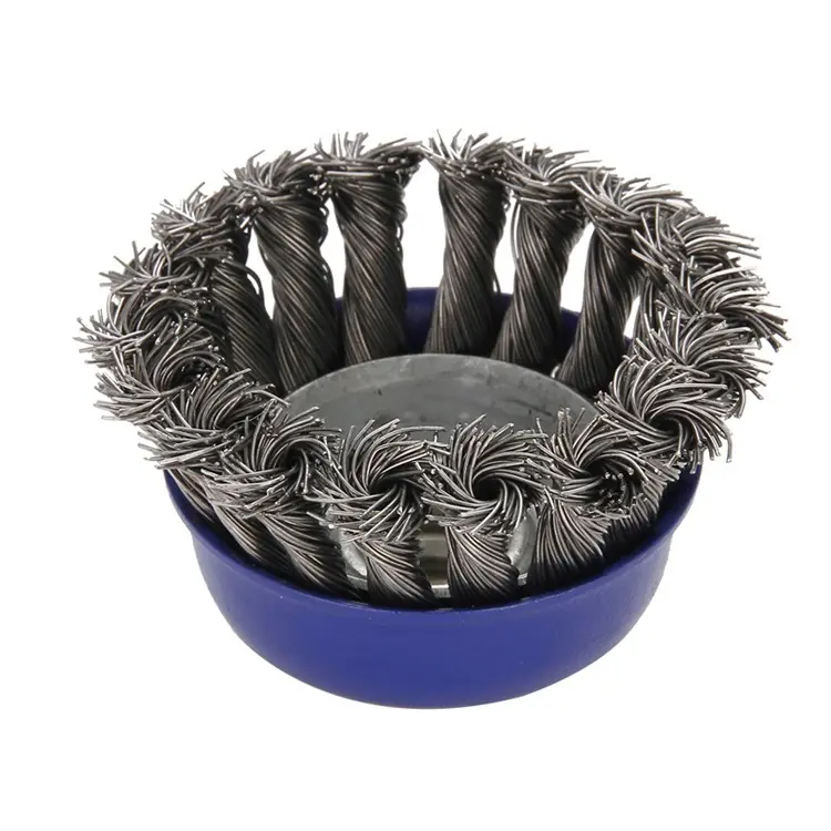 SALI-Twisted Wire Cup Brush 3Inch 75mm draht dicke 0.5mm verknotet hochfesten carbon stahl