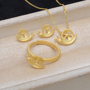 S925 Silver Snail Matte Pendant Earnail Ring Pearl Earrings <b>Set</b> Female DIY Accessories Holder 4798 <b>Bridal</b> <b>Jewelry</b> <b>Sets</b> - Product Image 1