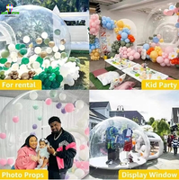 AIRFUN Maison de bulles gonflable géante transparente pour enfants, dôme igloo en cristal, tente à bulles, maison à bulles gonflable transparente