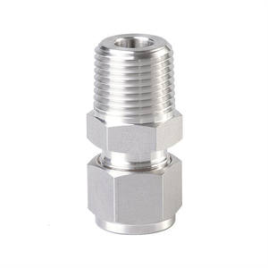 Raccordo Dritto in Acciaio Inox 316L Forgiato e Lucidato, Connettori per Tubi <span class=keywords><strong>G</strong></span>/RC/ZG/R/PT/NPT1/4 3/8 1/2-6 8, Raccordi Agricoli - Product Image 1