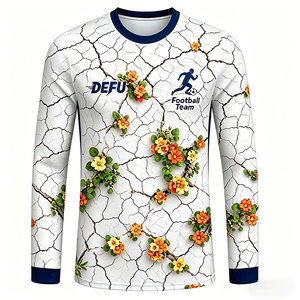 Maillots de football imprimés personnalisés à manches longues pour femmes, uniformes de football respirants et anti-transpiration à séchage rapide, spéciaux pour les matchs - Product Image 2
