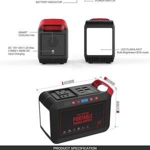Station d'alimentation portable mini 80W 300Wh, générateur solaire MPPT, prise universelle EU US UK pour les voyages, la randonnée, l'extérieur, l'intérieur - Product Image 4