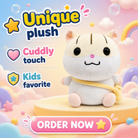 Peluche personnalisée en forme de souris, animal en peluche, poupée rembourrée, OEM ODM, sac jaune, figurine en peluche douce pour cadeau d'enfant