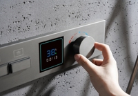 Ensemble de douche de luxe pour plafond, 3 modes, pomme de douche encastrée à effet pluie, 400*400 mm, système de robinetterie thermostatique