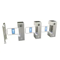 Système de contrôle d'accès de porte de barrière d'oscillation automatique efficace lecteur de Code QR tourniquets de carte de balayage pour le passage d'entrée