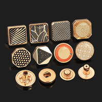 Boutons-pression en alliage de zinc KUNSHUO pour vêtements Abaya et Thobe, logo gravé sur mesure, motif rectangulaire, accessoires vestimentaires écologiques