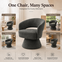 Chaise d'attente pivotante minimaliste en tissu, élégante, durable et rembourrée pour la réception (vente en gros)