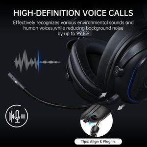 Casque de jeu sans fil EkSA 2,4 GHz, circum-auriculaire, avec éclairage RGB et microphone pour PS5, PC, PS4, Switch, mobile, Mac - Product Image 6