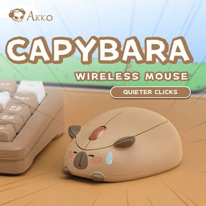 Ratón Inalámbrico Akko Capybara 2.4G, Plug and Play, <span class=keywords><strong>para</strong></span> Diestros, Seguimiento Óptico, 3 Botones, Diseño Ergonómico y Agradable al Tacto - Product Image 1