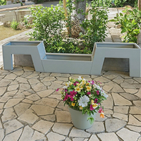Pot bunga Aluminium berbentuk kualitas tinggi penanam tempat tidur taman/Pot Bunga aluminium