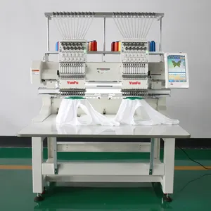 Two heads shirt cap embroidery machine multi-needles best 2 heads embroidery machine computerized for sale