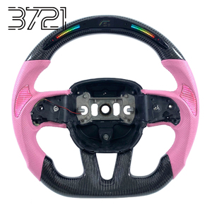 Volante Deportivo de Fibra de Carbono con LED Rosa para Dodge Challenger Charger Durango SRT Hellcat Scat Pack R/T SXT 2015-2023 - Product Image 1