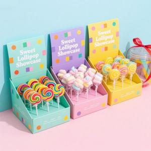 Exhibidor de Cartón Rígido Portátil, Reciclable, con Diseño Personalizado, Cierre Magnético, para Dulces y Papel, Promoción en Supermercados - Product Image 1