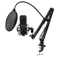 Kit de microphone professionnel de haute qualité à réduction de bruit pour diffusion en direct, karaoké, enregistrement de podcast, microphone à condensateur