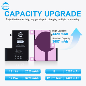 <span class=keywords><strong>Batterie</strong></span> STAROZON améliorée haute capacité pour <span class=keywords><strong>iPhone</strong></span> <span class=keywords><strong>12</strong></span> <span class=keywords><strong>Mini</strong></span> Pro Max, affichage du diagnostic et de l'état de santé à 100 %, sans transfert de puce IC - Product Image 5
