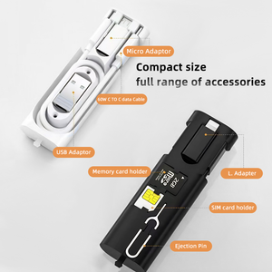 Kit de Cable de Datos Portátil 6 en 1, USB Tipo-C, Micro USB, USB-A, Carga Rápida con Caja de Almacenamiento para Viajes - Product Image 5