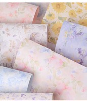Papier d'emballage pour bouquet de fleurs, style peinture à l'huile, papier kraft, matériel d'emballage floral, boutique de fleurs Dream Garden
