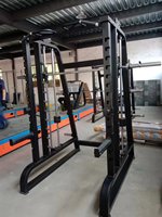 XinruiFitness XC843 Rack de musculation multifonctionnel en fer pour usage commercial et domestique, machine Smith 3D