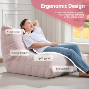 Modern Modüler Fasulye Torbası Kanepe Sıkıştırılabilir Puf Sünger Sandalye Apartman İçin Bölmeli Yatak Çerçevesiz Oturma Odası İçin Dinlenme Koltuğu - Product Image 3