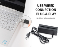 Lector de Tarjetas Inteligentes USB Externo MSR100 con Banda Magnética para Tarjetas MMC, 15 Años de Experiencia de Fábrica