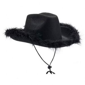 Chapeau de Fête Tendance et de Haute Qualité en Promotion – Chapeau de Cowboy Rose en Fourrure, Chapeau de Cowgirl Rose - Product Image 5