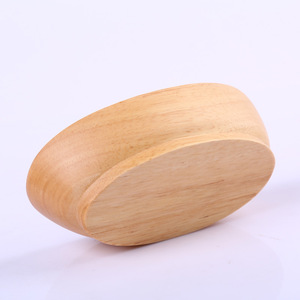 Tazón de madera de caucho Hongtai con forma de barco, 20x12.5x4.5cm, madera maciza para hotel, café, té, uso doméstico - Product Image 3